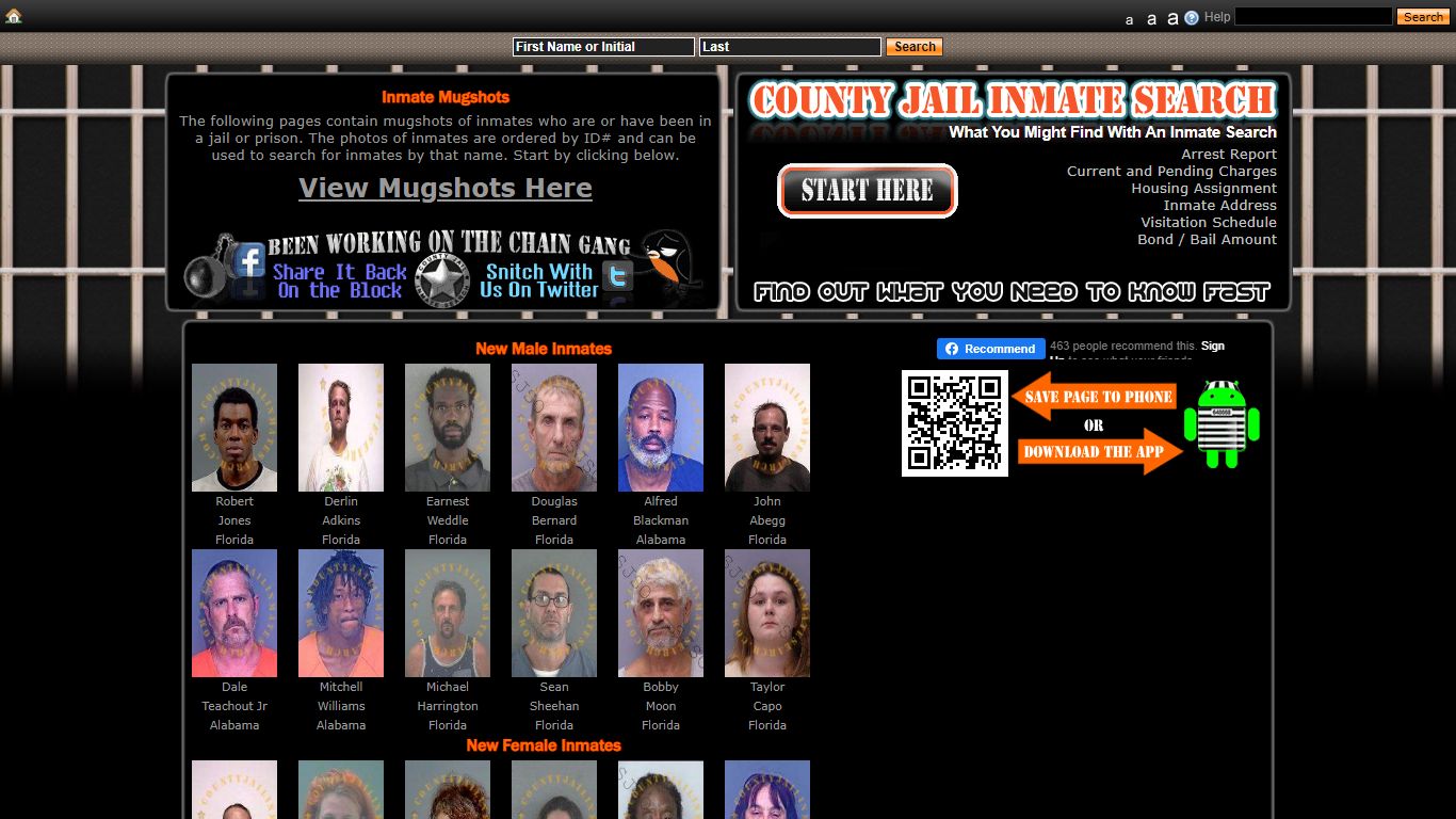 Recent Arrest Mugshots And Inmate Search - County Jail Inmate Search